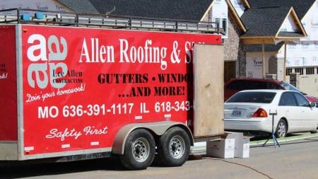 Allen Roofing and Siding truck